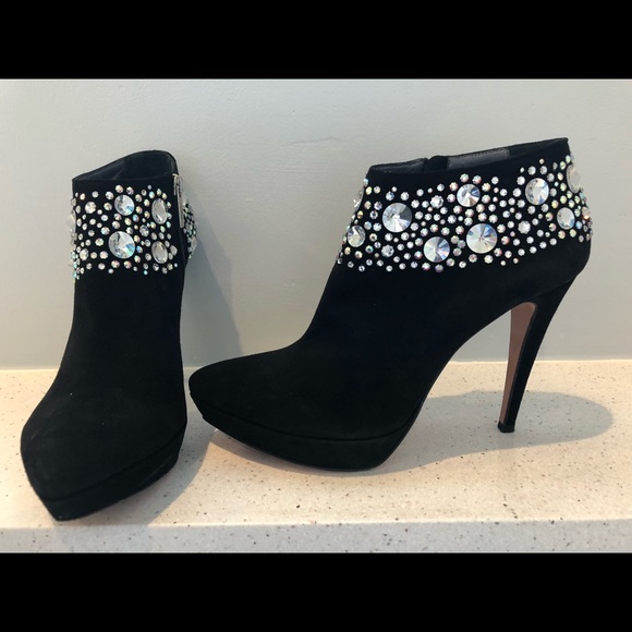 Sacco Sparkle Booties - Leather boots, crystal - Picture 7 of 8